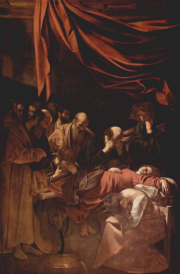 "Death of the Virgin" Caravaggio 1605-06