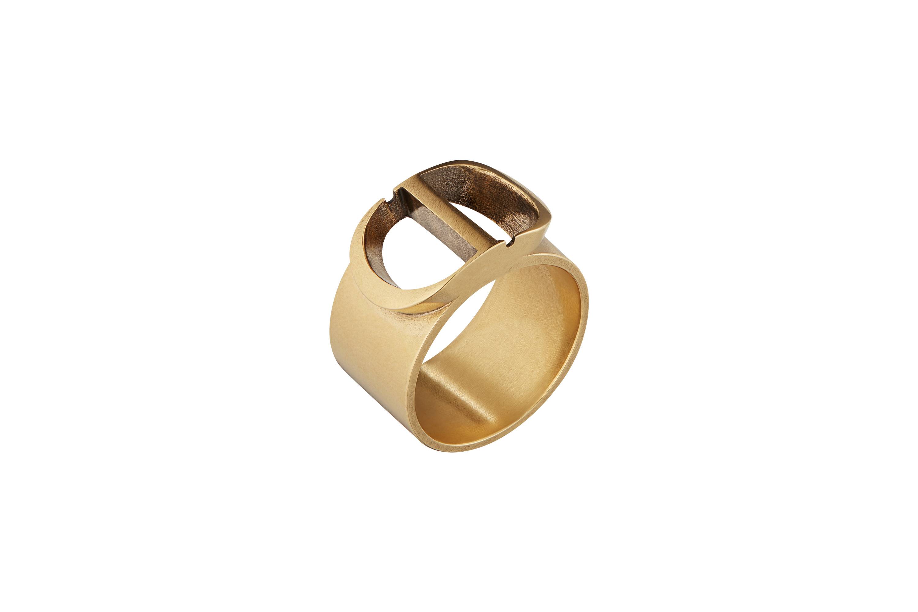 “30 Montaigne” ring in metal with antique gold finish. -HK$2450