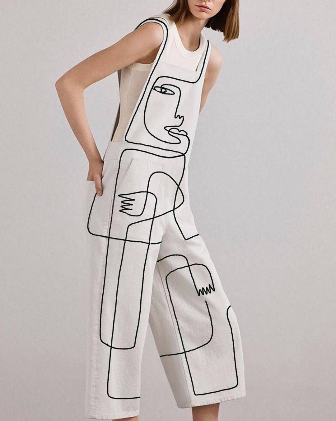 Shira Barzilay畫的簡約線條成為衣服的圖案又出奇地有趣