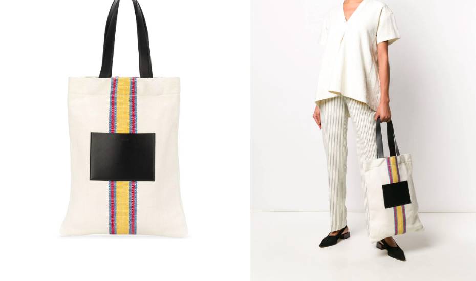 Jil Sander linen striped pattern tote bag $3,413 (30% Off)