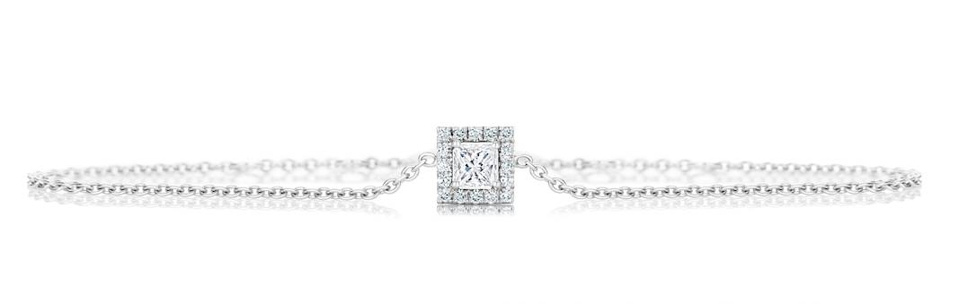  DE BEERS Aura princess-cut diamond pendant  HK$20,500