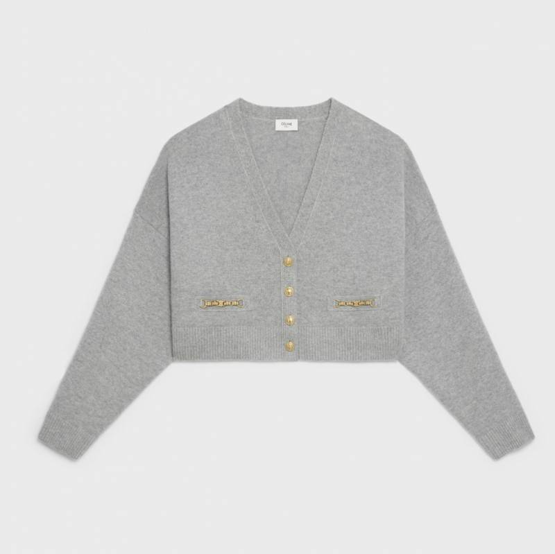 Celine CARDIGAN WITH GOURMETTE IN ICONIC CASHMERE K$16,000（圖片來源：Celine）