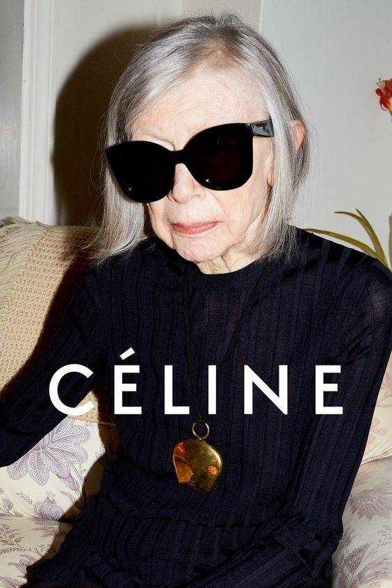 選用女作家Joan Didion為廣告女郎，展現Philo獨有的知性美（圖片來源：Celine）