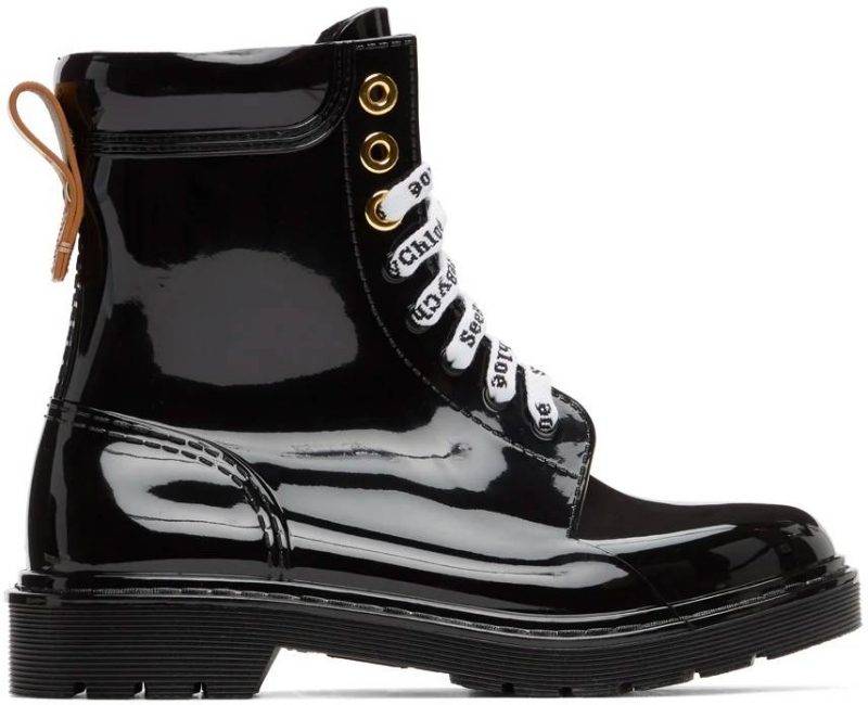 See by Chloé black Florrie Rain Boots £145 (~HK$1,419)（Ebay有售）（圖片來源：Ebay）