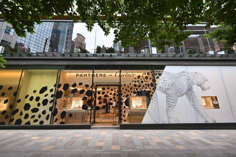 卡地亞於利園三期開設全新精品店，以美洲豹作裝飾來配合主題。（圖片由卡地亞提供）