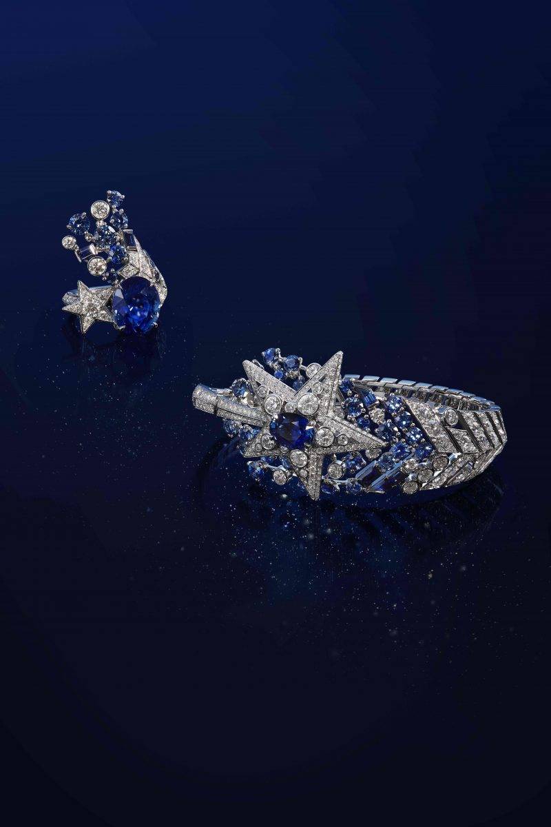 Comète Aubazine戒指，粉紅金與鉑金鑲嵌鑽石及粉紅藍寶石。（圖片來源：CHANEL）