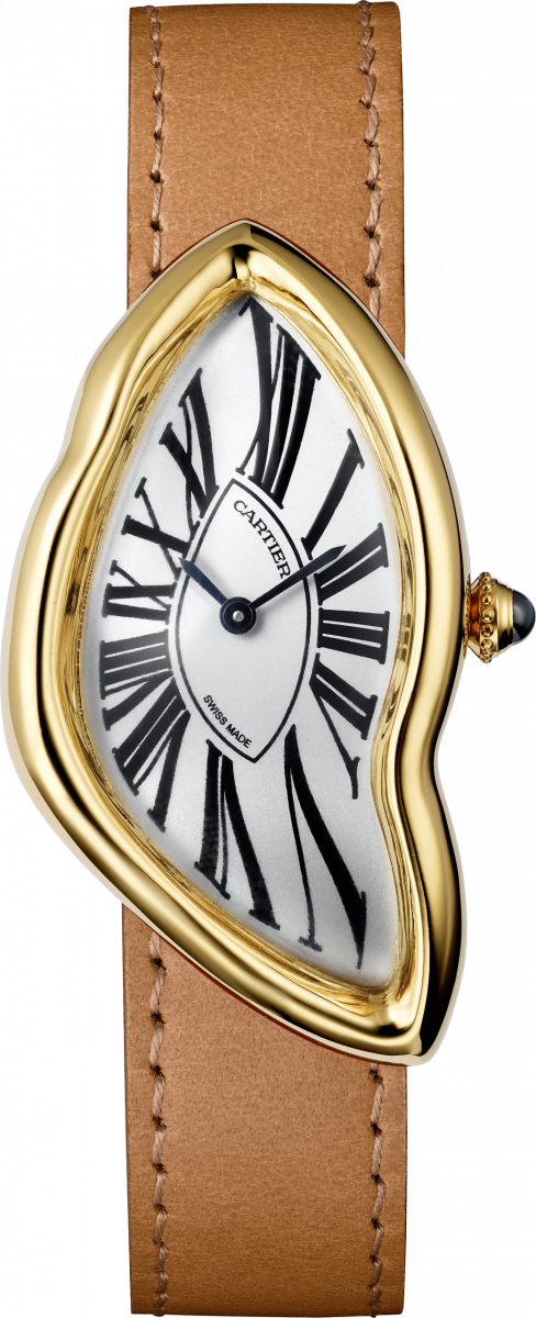 Cartier Crash黃金腕錶，中型款，8971 MC 型手動上鍊機械機芯。（圖片來源：卡地亞）
