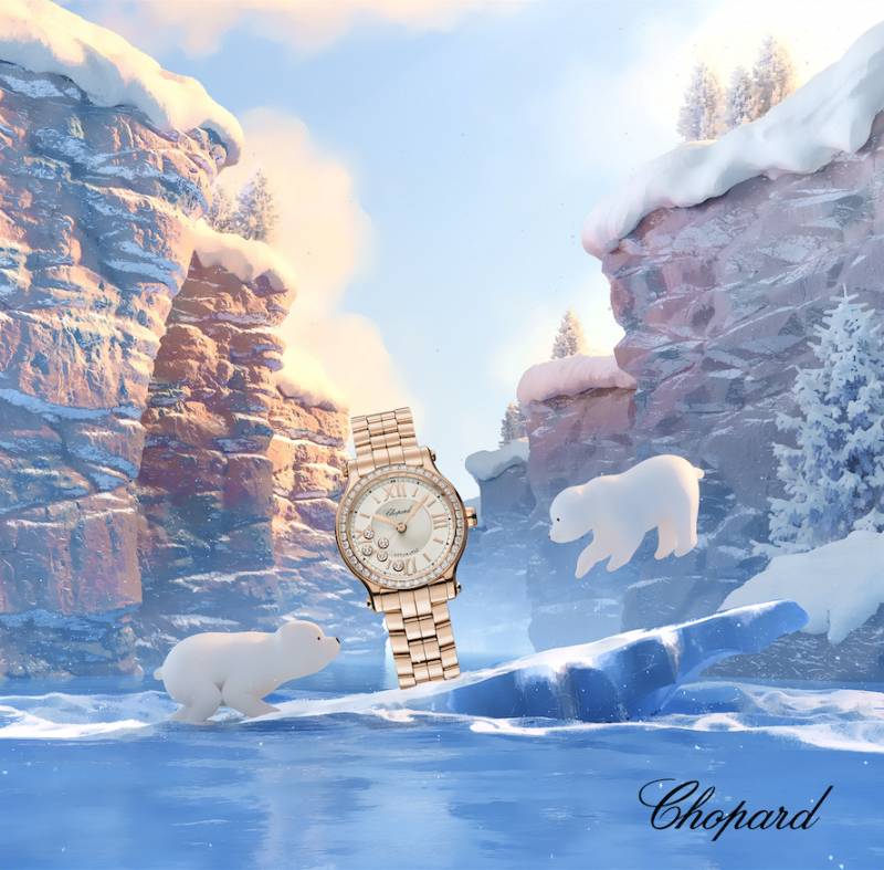 Happy Sport 符合倫理道德標準18K玫瑰金鑽石腕錶 $315,000（圖片來源：Chopard）