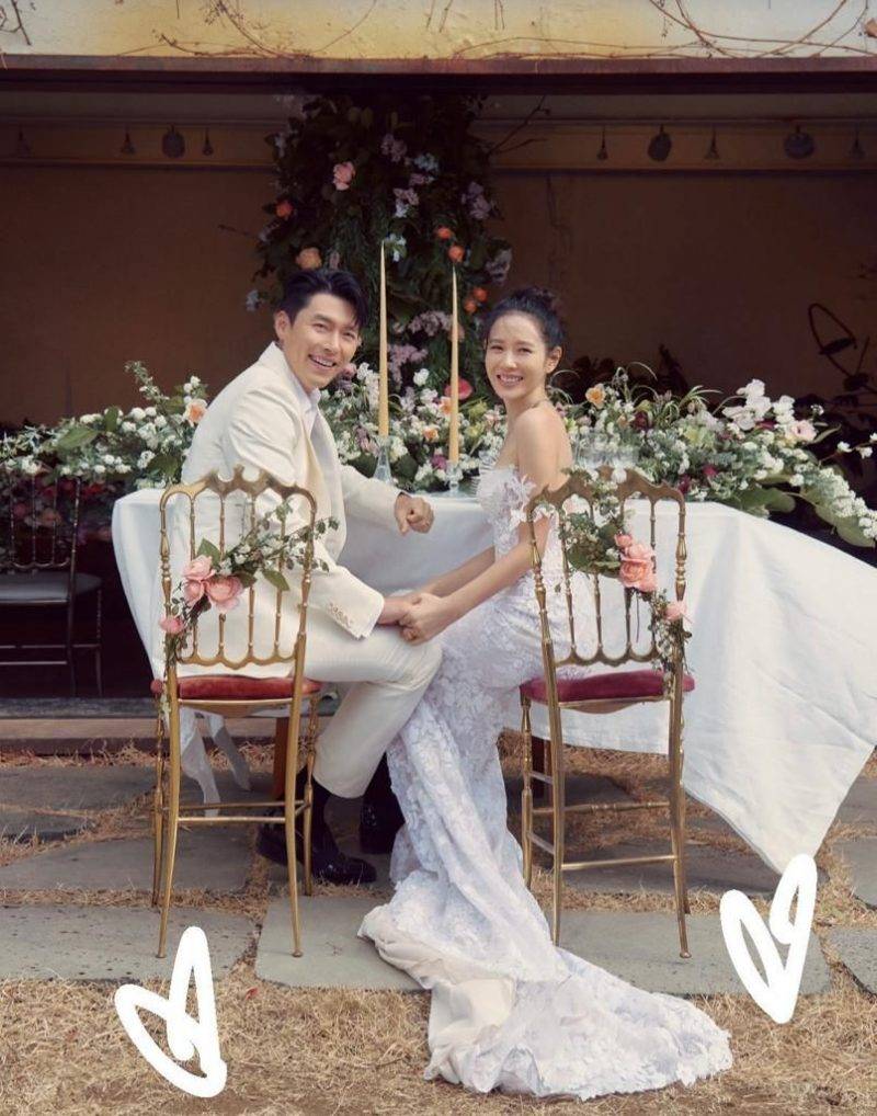 孫藝真在結婚週年分享從未曝光的婚紗照。（圖片來源：ig@yejinhand）