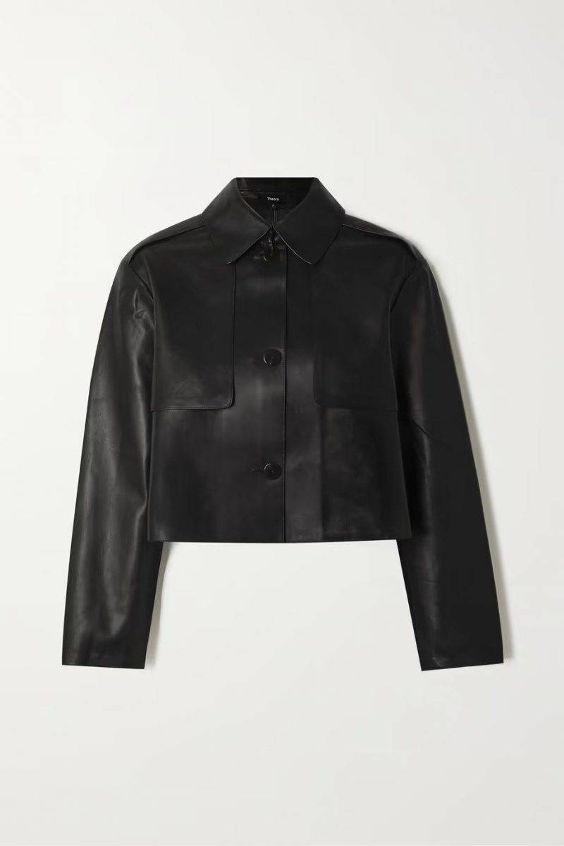 THEORY Cropped leather jacket HK$1,163 （Net-A-Porter有售)（圖片來源：Net-A-Porter）