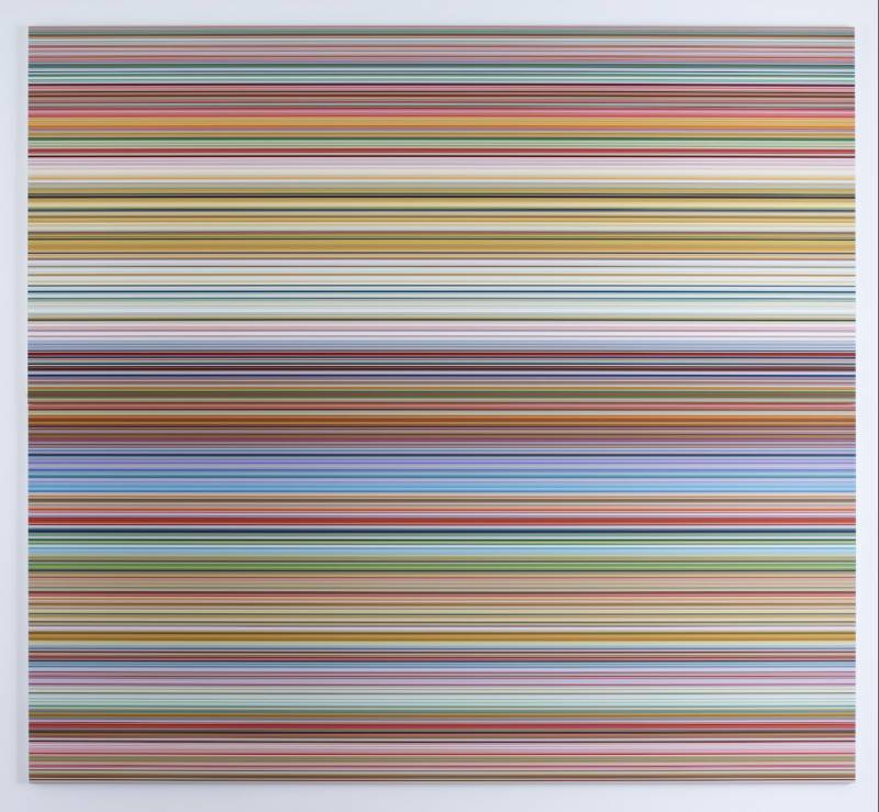 Gerhard Richter, Strip 927-2, 2012, Digital print on paper between Alu Dibond and Perspex, 210 x 230 cm. (82 58 x 90 12 in.).jpg（圖片來源：Gerhard Richter）